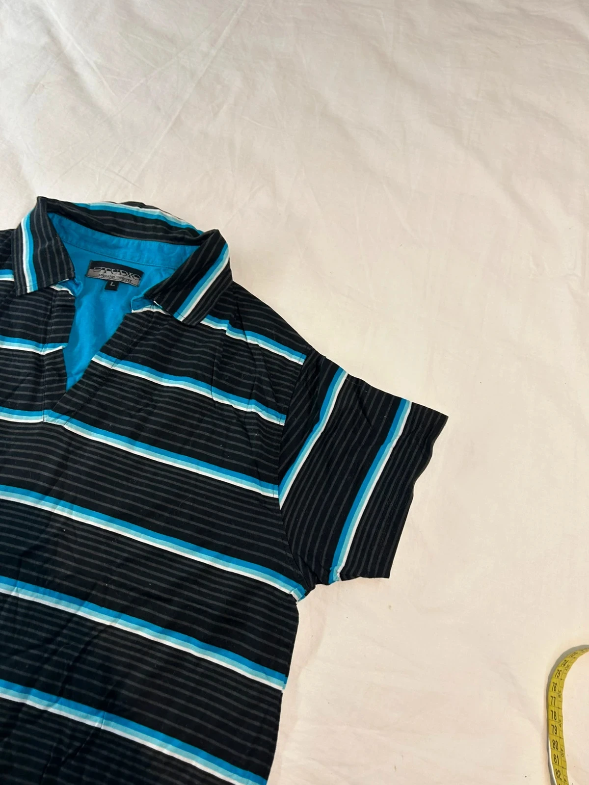 Zwart blauw gestreept polo van Armand Thiery maat L – photo 6
